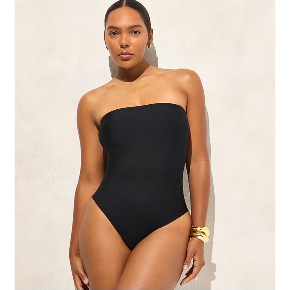 J. Crew Long-torso Gemma One-piece Classic Sculpt™ Black